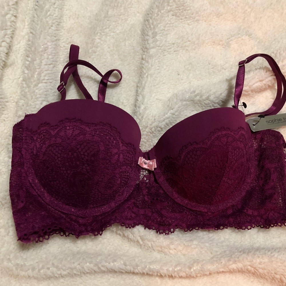 Underwire and lace bra